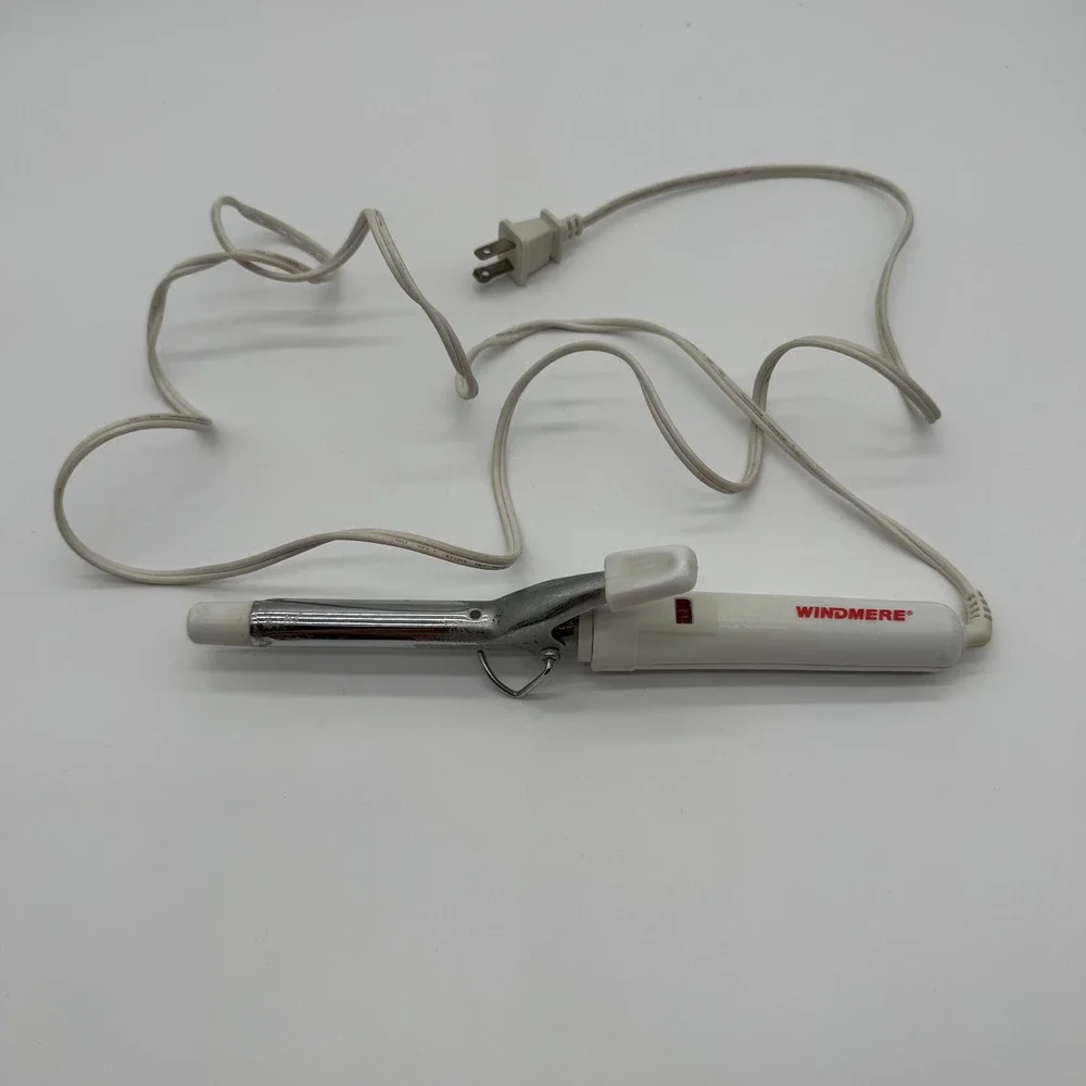 Vintage Windmere Curling Iron White Chrome Small Barrel Hair Styling Tool